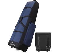 TurnWay Blue Foldable Golf Travel Bag, Heavy Duty 900D Polyester, Waterproof, Wheeled, Unisex Golfers' Cart Bag