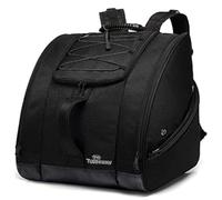 TurnWay Ski/Snowboard Boot Bag/Skating Bag | Store Gear, Jacket, Helmet, Goggles, Gloves & Accessories | Travel with Waterproof Exterior & Bottom, Venting & Grommets for Snow Drainage (Black)