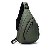 TurnWay Sling Bag Waterproof Crossbody Bags Shoulder Bag Sling Backpack with USB Charging Port for Travel, Hiking, Cycling (Green)
