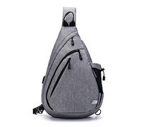 TurnWay Water-Proof Sling Backpack/Crossbody Bag/Shoulder Bag for Travel, Hiking, Cycling, Camping for Women & Men (Gray)