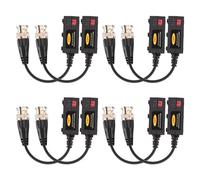 Turodeuo 1080P AHD/HD-CVI/TVI/CVBS Passive HD Video Balun Transmitter 4 Pairs (UTP Up to 350M-600M)