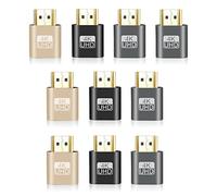 Turodeuo 10Pcs -Compatible Virtual Display Adapter 4K EDID Dummy Plug Headless Ghost Display Emulator Video Card Lock Plate Displayport Dummy Display Plug
