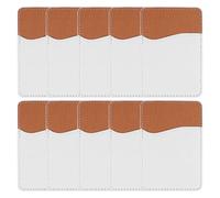 Turodeuo 10Pcs Sublimation Blanks Phone Wallet - PU Leather Card Holder for Back of Phone Stick on Android DIY Blanks