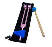 Turodeuo 136.1 OM136.1 Aluminum Alloy Tuning Fork with Hammers for Healing Chakra, Sound Therapy, Reliever Stress,Rose Gold