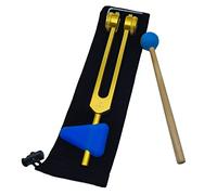 Turodeuo 136.1 OM136.1 Aluminum Alloy Tuning Fork with Hammers for Healing Chakra, Sound Therapy, Reliever Stress,Gold