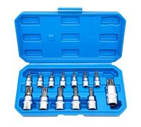 Turodeuo 13Pcs Star Torx Bit Socket Set T8-T70 H2-H14, Sockets 1/4Inch,3/8Inch & 1/2Inch Drive for Hand Use Work Easy Install