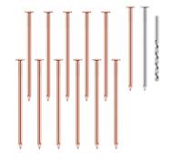 Turodeuo 14Pcs Copper Nails Kit to Killing Trees,3.5 Inch Pure Copper Nails Bulk,Stump Removal Spikes Hardware Nails for Trees