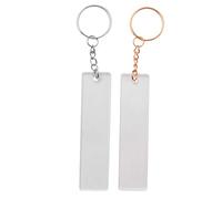 Turodeuo 150Pcs Acrylic Keychain Blank with Rings for Vinyl, Clear Key Chains Rectangle Acrylic Blanks for DIY Crafts and Project