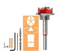 Turodeuo 1Set Hinge Drill Combination Set Hinge Woodworking Opening Locator Adjustable Woodworking Door Lock Hinge Drill Woodworking Hole Locator