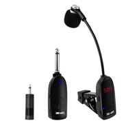 Turodeuo 1Set UHF Wireless Instruments Saxophone Microphone 50M Range Plug and Play for Saxophone