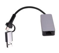 Turodeuo 2.5 Gigabit Ethernet Adapter Type-C USB 3.0 to RJ45 LAN 2500Mbps High Speed 2.5G Network Card for NAS Laptop PC