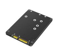 Turodeuo 2 in 1 Combine M.2 NGFF Key B & MSATA SSD to 2.5 SATA3 Adapter with Plastic Enclosure SSD Case Box