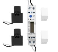 Turodeuo 2 Phase 3 Wires 110V+110V 100A Din Rail 18mm Tuya WiFi Smart Meter Power Consumption Monitor KWh Meter Wattmeter