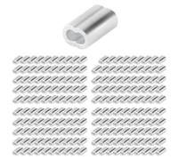 Turodeuo 200PCS 1/16 Inch Cable Ferrule Set Aluminum Alloy Crimping Loop Sleeve for Wire Rope