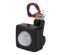 Turodeuo 220V Mini Human Body Infrared Sensor Infrared Body Sensor Switch LED Flood Light PIR Motion Sensor Adjustable Black
