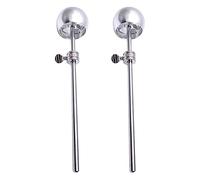Turodeuo 2Pcs Drum Pedal Beater Aluminum Alloy Hammer Percussion Instrument Accessory Parts,Silver