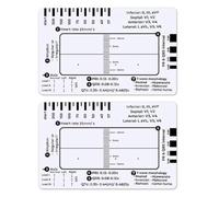 Turodeuo 2pcs ECG 7 Step Ruler,ECG 7 Step Ruler for ECG/EKG Interpretation,ECG Reference Guide Ruler,EKG Calipers Measuring Tool