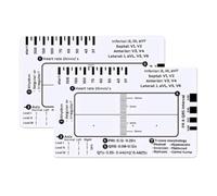 Turodeuo 2pcs ECG 7-Step Ruler Rapid and Rapid Heart Analysis and Measurement Tool, Follow 7 Steps to Read ECG