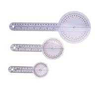 Turodeuo 3-Piece Goniometer 6/8/12 Inch Occupational Therapy Protractor Tool Measuring Angle Ruler 360 Degree Universal