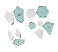 Turodeuo 300 Pieces Paper Patchwork Shapes Acrylic Quilt Template Quilting Kit Patchwork Patchwork Craft Sewing Set Kit