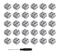 Turodeuo 30PCS Led Strip Light Connectors Solderless 2Pin 8mm LED Connectors Strip to Wire for 5-24v Single Color LED Light Tape