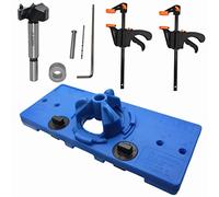 Turodeuo 35mm Concealed Hinge Drilling Jigs Hinge Hole Saw Jig Drilling Guide Locator Hole Opener Cabinets Woodworking Tool Set