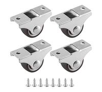 Turodeuo 4 Pcs Mini Casters Furniture Casters Small 25mm Fixed Casters Directional Movable Casters Movable Casters for Furniture