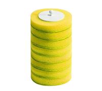 Turodeuo 48PCS Disposable Toilet Brush Refills No Dead Angle Foam Cleaning Sponges Heads Toilet Brush Bathroom Accessories Yellow