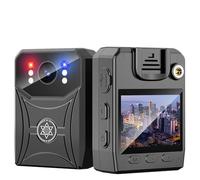 Turodeuo 4K Mini Police Camera Digital Video Recorder Camcorder Camera IR Night Vision Body Camera Sports Back Clip Without WiFi