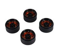 Turodeuo 4PCS 1.9 Metal Beadlock Wheel Hub Rim for 1/10 RC Crawler Axial SCX10 90046 AXI03007 TRX4 RedCat D90,Orange