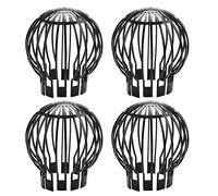 Turodeuo 4PCS Gutter Guard Downspouts Filter Strainer Preventing Leaf Debris Branches Roof Moss from Clogging The Pipes