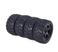 Turodeuo 4Pcs Rubber Tires Tyre Wheel P6973 for Hobby Smax 1621 1625 1631 1635 1651 1655 1/16 RC Car Upgrade Parts
