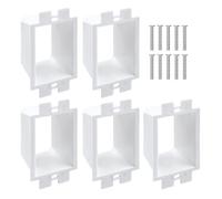 Turodeuo 5PCS -2 Electrical Outlet Box Extenders with 10PCS Screws, 1-Gang Box Extender Outlet Box Extender Electrical Box Extender White