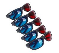 Turodeuo 5x Red and Anaglyph Dimensional 3D VISION Glasses For TV Movie Game DVD