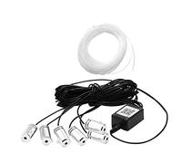 Turodeuo 6 in 1 RGB LED Atmosphere Car Light Interior Ambient Light Fiber Optic Strips Light By App Control DIY Music 8M Fiber