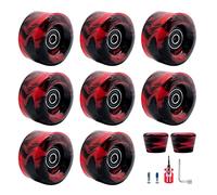 Turodeuo 8 Pack LED Wheel Roller Skate Wheels with Bearings 32mm x 58mm Roller Skating Accessories