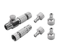 Turodeuo 8Pieces Airbrush Adapter Set Airbrush Quick Release Coupling Disconnect Adapter Kit for Air Compressor and Airbrush Hose
