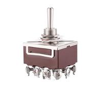 Turodeuo AC 380V 10A ON/Off/ON 3 Positions 12 Pin Latching Toggle Switch 4PDT