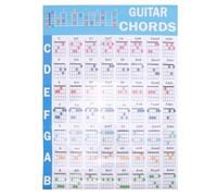 Turodeuo Acoustic Guitar Practice Chords Scale Chart Guitar Chord Fingering Diagram Lessons Music for Guitar Beginner,L