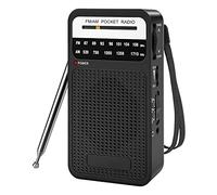 Turodeuo AM FM Pocket Radio, Transistor Radio with Loudspeaker, Headphone Jack, Portable Radio for Indoor, Outdoor Use