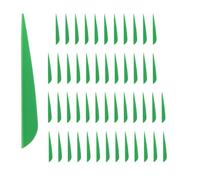 Turodeuo Arrows Vanes 4 Inch Plastic Fletching for DIY Archery Arrows 50 Pack(Green)