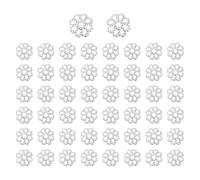 Turodeuo Beautiful Bead 6mm Silver Tone Flower Bead Caps for Jewelry Making (About 500pcs)