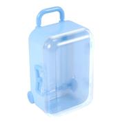 Turodeuo Blue mini roller travel suitcase candy box personality wedding candy box luggage trolley case candy toy small storage box