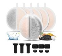 Turodeuo Cat Water Fountain Filters for Lite & Premium 2.5L Pet Drinking Fountain for Water Filtration Filter Replace Foams 6PCS