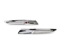Turodeuo Chrome LED Side Marker Turn Signal Indicator Lights for 3-Series E46/E90/E91/E92 E93