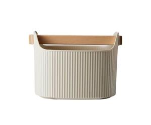 Turodeuo Coffee Knock Box Large Capacity Espresso Grounds Container Powder Beveled Residue Dump Bucket Maker Tools Milky White