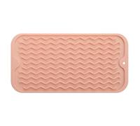 Turodeuo Dish Drying Mat for Multiple Usage, Easy Clean, Eco-Friendly, Heat- Silicone Mat for Kitchen Counter Pink-A Easy Install Easy to Use