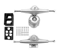 Turodeuo Land Surfing Skateboard Trucks for S6 Red Spring Bridge Surfskate Skateboard Adapter,Silver Gasket Set