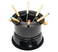 Turodeuo Mini Stainless Steel Fondue Pot Set Cheese Chocolate Fondue 6 Dipping Forks and Removable Pot Melts Candy Sauce Dip