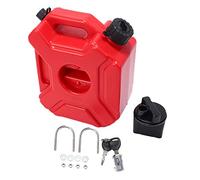 Turodeuo Motorcycle Red 3L Backup Tank Plastic Petrol Car Spare Container Petrol Tanks Canister ATV UTV